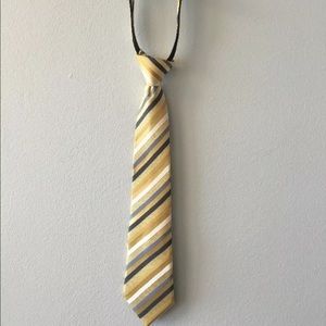FOR MY SPECIAL BOY L&T Silk Zip Necktie Yellow NWOT